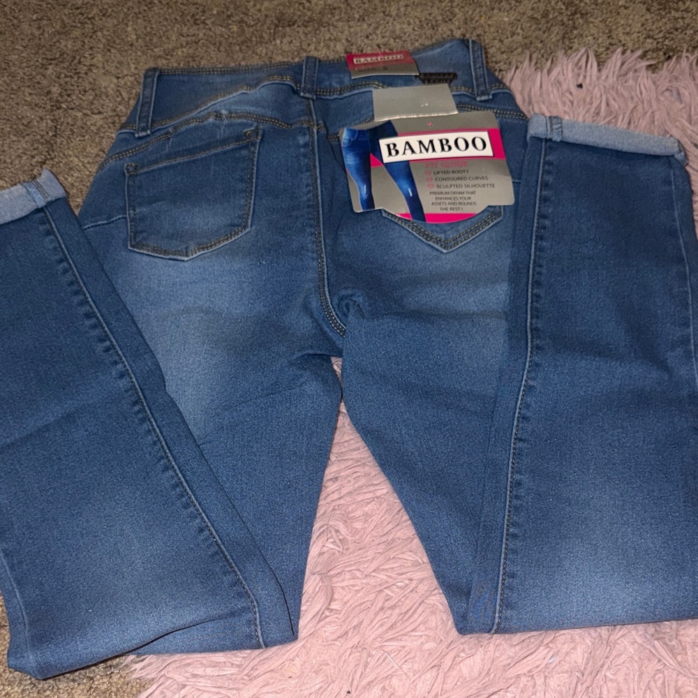 BAMBOO Men's Classic Blue Skinny Jeans